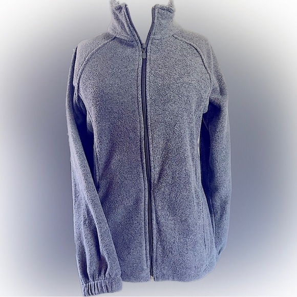 Harrington Women’s Grey Fleece Jacket Size Large - Picture 2 of 2